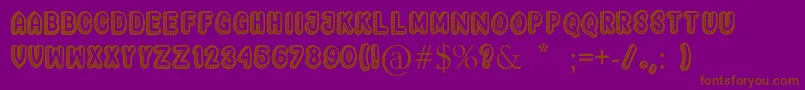 Yagitudeh Font – Brown Fonts on Purple Background