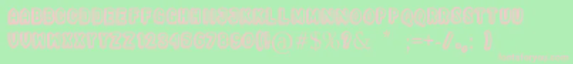 Yagitudeh Font – Pink Fonts on Green Background