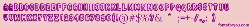 Yagitudeh-Schriftart – Violette Schriften auf rosa Hintergrund