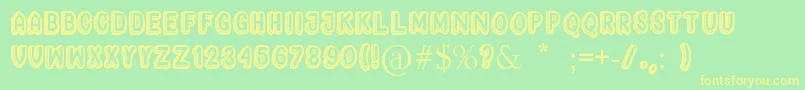 Yagitudeh Font – Yellow Fonts on Green Background