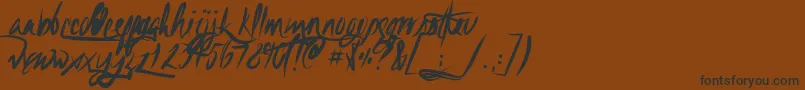Unfoldingtrag Font – Black Fonts on Brown Background