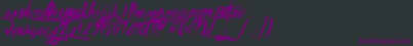 Шрифт Unfoldingtrag – фиолетовые шрифты на чёрном фоне