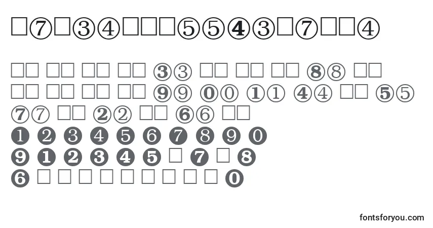 Шрифт NumeralsttRegular – алфавит, цифры, специальные символы