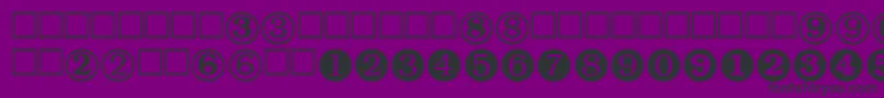 NumeralsttRegular Font – Black Fonts on Purple Background