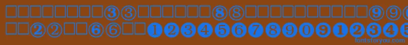 More about NumeralsttRegular Font NumeralsttRegular Font – Blue Fonts on Brown Background