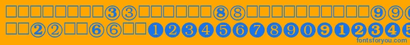 NumeralsttRegular Font – Blue Fonts on Orange Background