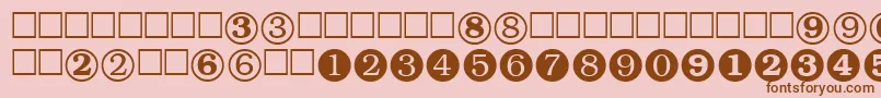 NumeralsttRegular Font – Brown Fonts on Pink Background