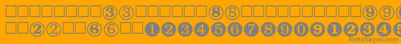 NumeralsttRegular Font – Gray Fonts on Orange Background