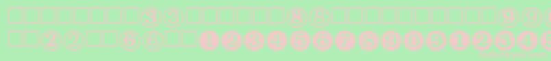 NumeralsttRegular Font – Pink Fonts on Green Background