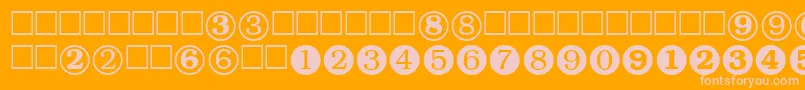 NumeralsttRegular Font – Pink Fonts on Orange Background