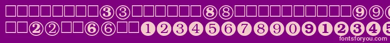 NumeralsttRegular Font – Pink Fonts on Purple Background