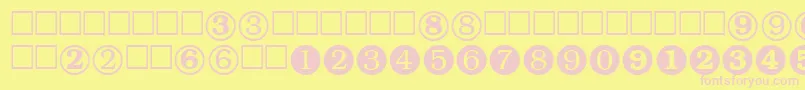 NumeralsttRegular Font – Pink Fonts on Yellow Background