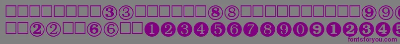 NumeralsttRegular Font – Purple Fonts on Gray Background