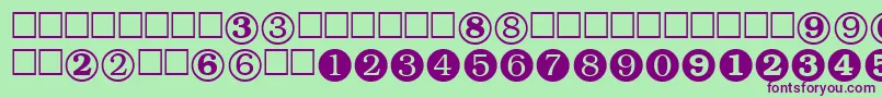 NumeralsttRegular Font – Purple Fonts on Green Background