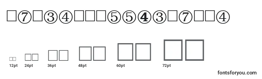 NumeralsttRegular Font Sizes