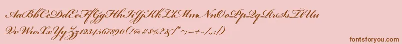 BickhamscriptproSemibold Font – Brown Fonts on Pink Background