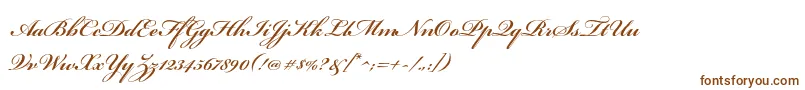 BickhamscriptproSemibold Font – Brown Fonts on White Background