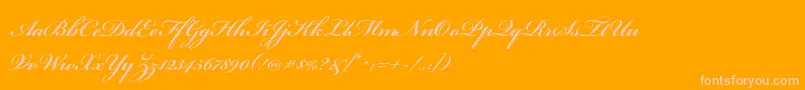 Police BickhamscriptproSemibold – polices roses sur fond orange