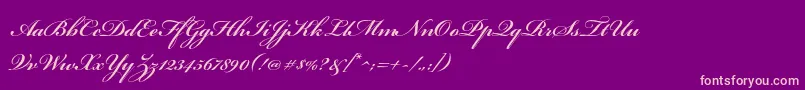 fuente BickhamscriptproSemibold – Fuentes Rosadas Sobre Fondo Morado