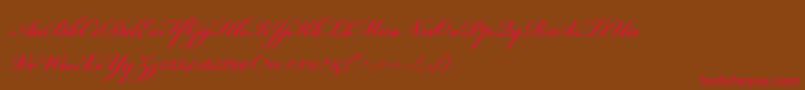 BickhamscriptproSemibold Font – Red Fonts on Brown Background