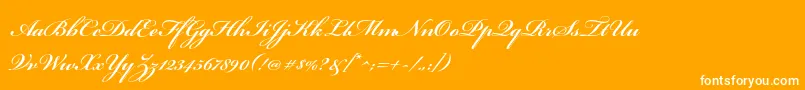 BickhamscriptproSemibold Font – White Fonts on Orange Background