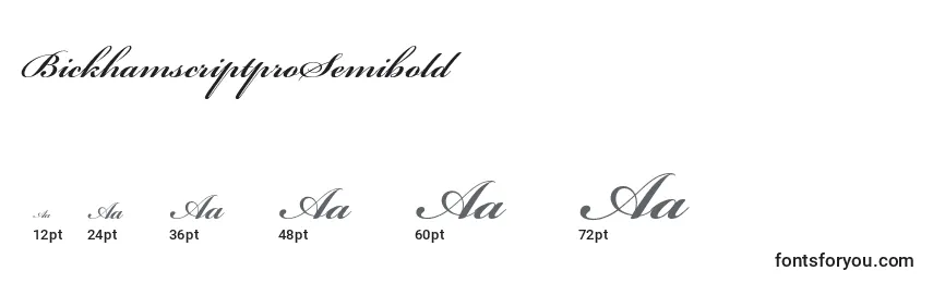 Größen der Schriftart BickhamscriptproSemibold