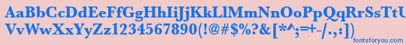 Urwbaskertextbolnar Font – Blue Fonts on Pink Background