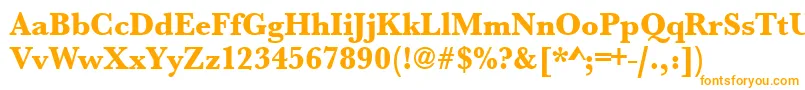 Urwbaskertextbolnar Font – Orange Fonts on White Background