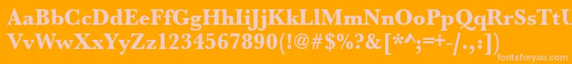 Urwbaskertextbolnar Font – Pink Fonts on Orange Background