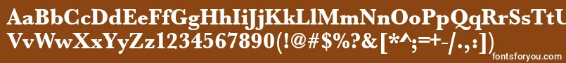 Urwbaskertextbolnar Font – White Fonts on Brown Background