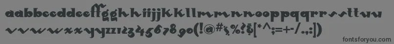 Mondoredondonf Font – Black Fonts on Gray Background