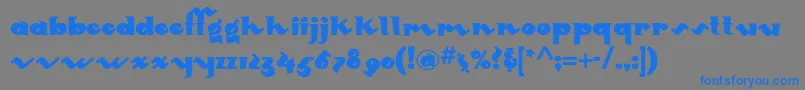フォントMondoredondonf – 灰色の背景に青い文字