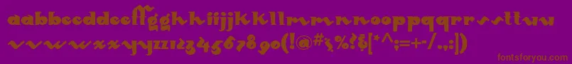 Mondoredondonf Font – Brown Fonts on Purple Background