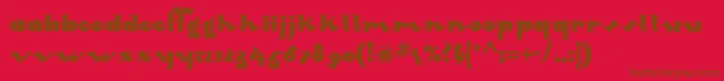 Mondoredondonf Font – Brown Fonts on Red Background