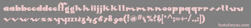 Mondoredondonf Font – Pink Fonts on Gray Background