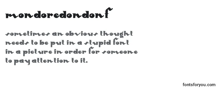 Mondoredondonf (109298) フォントのレビュー