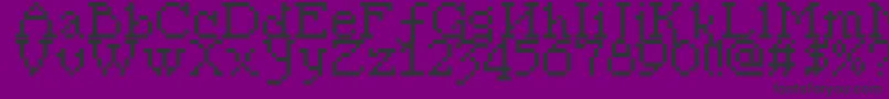 Шрифт Pixelsleigh – чёрные шрифты на фиолетовом фоне