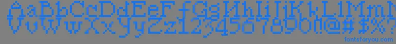 Pixelsleigh Font – Blue Fonts on Gray Background