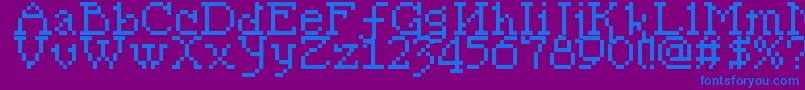 Pixelsleigh-fontti – siniset fontit violetilla taustalla