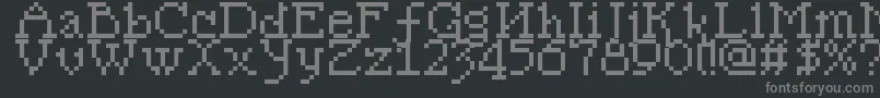 Czcionka Pixelsleigh – szare czcionki na czarnym tle