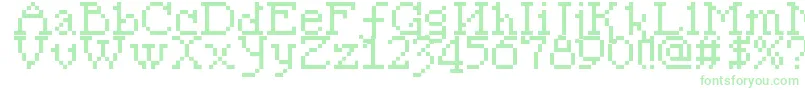 Шрифт Pixelsleigh – зелёные шрифты на белом фоне