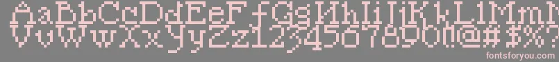 Шрифт Pixelsleigh – розовые шрифты на сером фоне