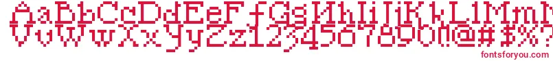 Pixelsleigh-Schriftart – Rote Schriften