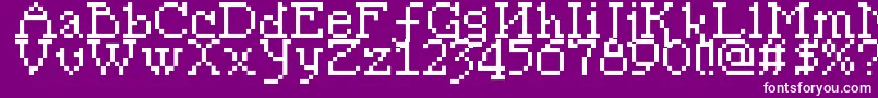 Pixelsleigh Font – White Fonts on Purple Background