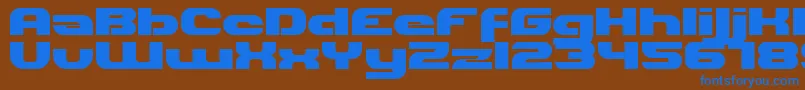 Шрифт Hilda – синие шрифты на коричневом фоне