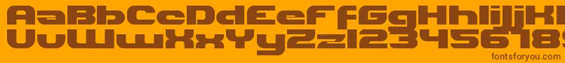 Hilda Font – Brown Fonts on Orange Background