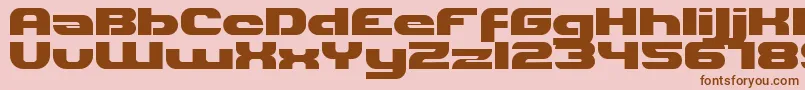 Hilda-fontti – ruskeat fontit vaaleanpunaisella taustalla