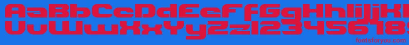 Hilda Font – Red Fonts on Blue Background
