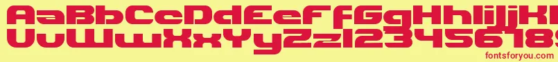 Hilda Font – Red Fonts on Yellow Background