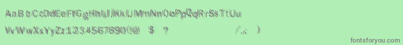 ItLivesAgain Font – Gray Fonts on Green Background